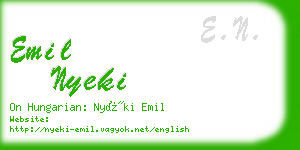 emil nyeki business card